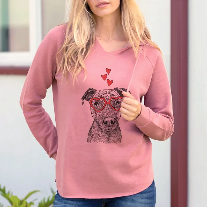 Valentine Reeses the Pitbull - Cali Wave Hooded Sweatshirt Hoodie with Monochrome Minimalist Simple Valentine Reeses the Pitbull - Cali Wave Hooded Sweatshirt Hoodie with Monochrome Minimalist Simple