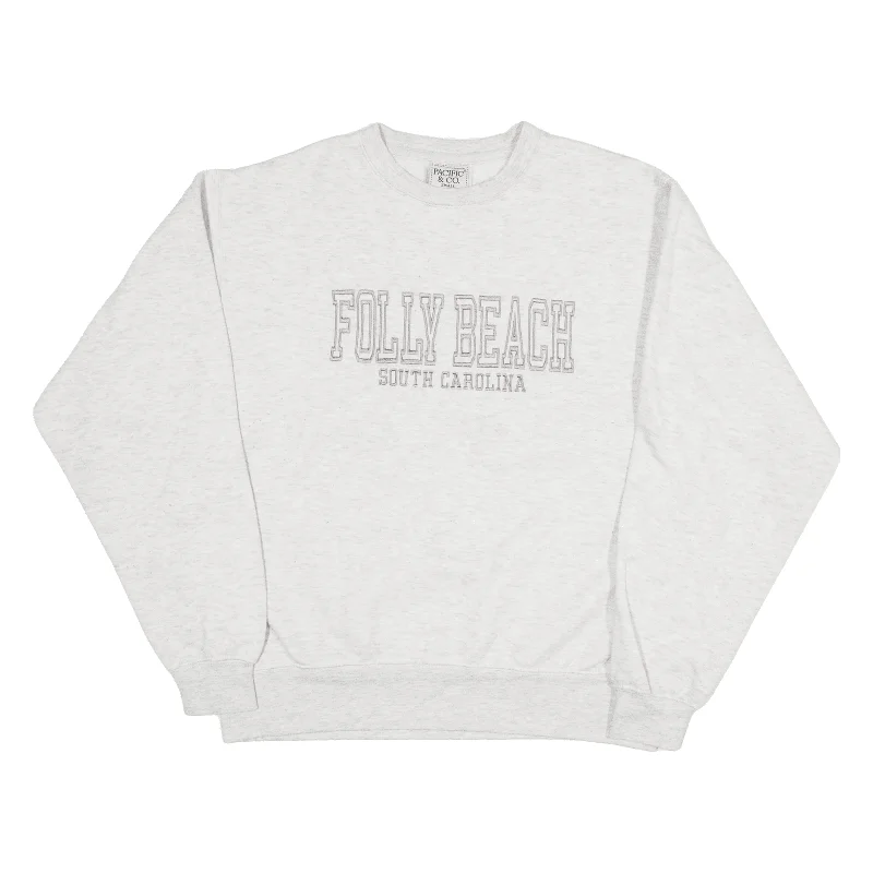 PACIFIC & CO South Carolina USA Sweatshirt Grey Womens S Hoodie with Applique Textured Unique PACIFIC & CO South Carolina USA Sweatshirt Grey Womens S Hoodie with Applique Textured Unique