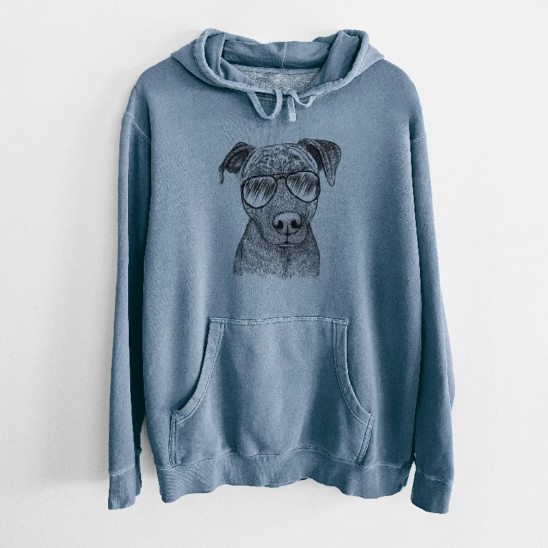 Aviator Reeses the Pitbull - Unisex Pigment Dyed Hoodie Hoodie with Reflective Safety Nightwear Aviator Reeses the Pitbull - Unisex Pigment Dyed Hoodie Hoodie with Reflective Safety Nightwear