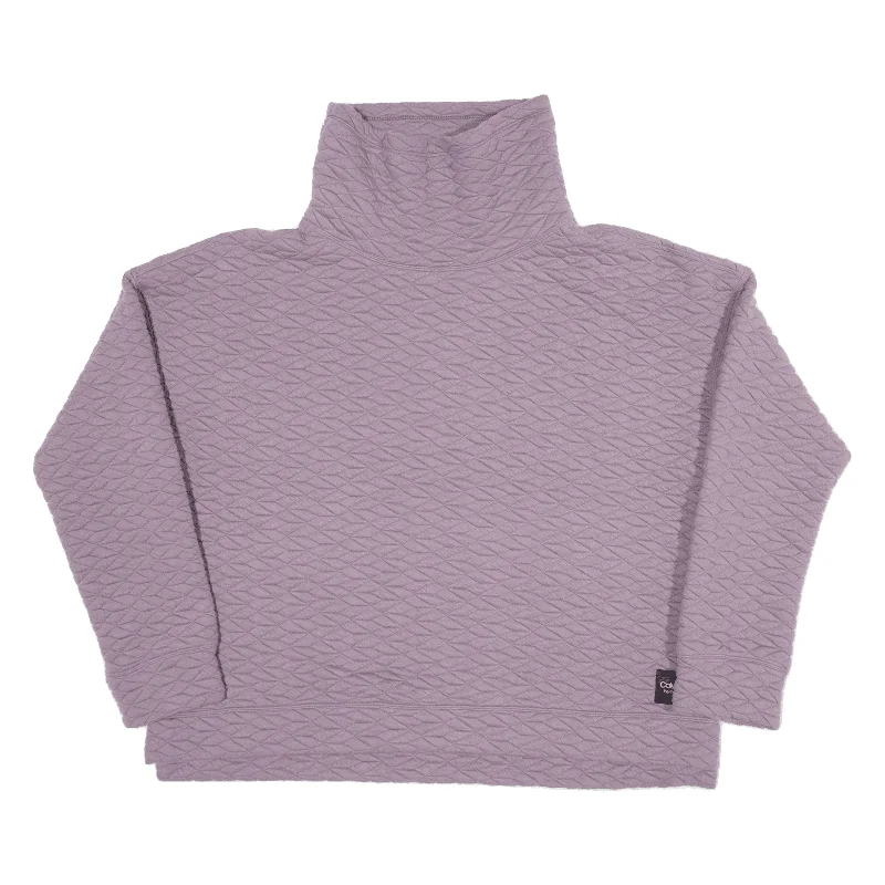 CALVIN KLEIN Sweatshirt Purple High Neck Womens XL Hoodie with Metallic Shiny Futuristic CALVIN KLEIN Sweatshirt Purple High Neck Womens XL Hoodie with Metallic Shiny Futuristic