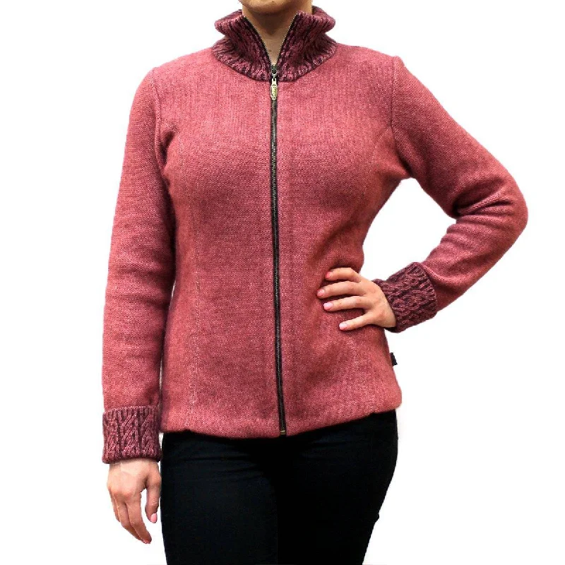 Two-Tone Possum Merino Jacket - Rose/Grape Herringbone Jacket Houndstooth Jacket Plaid Jacket Two-Tone Possum Merino Jacket - Rose/Grape Herringbone Jacket Houndstooth Jacket Plaid Jacket