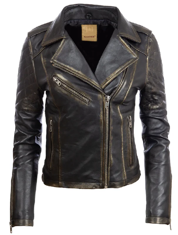 VVGJ Women's Biker Jacket - Gold