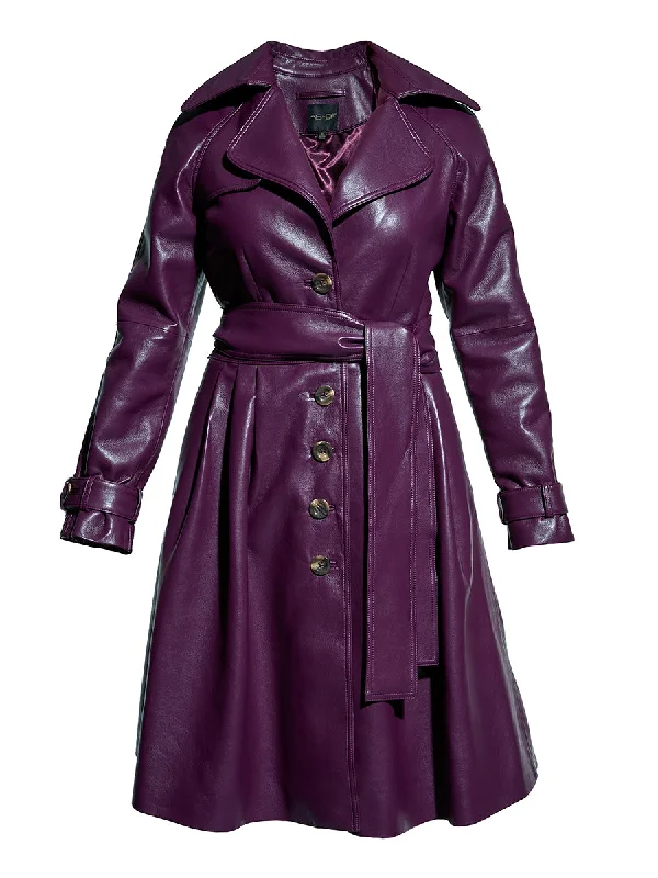 DARCY RECYCLED LEATHER TRENCH