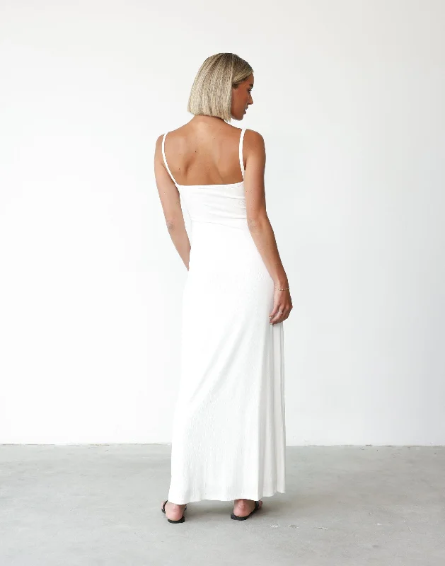 Helia Maxi Dress (White)