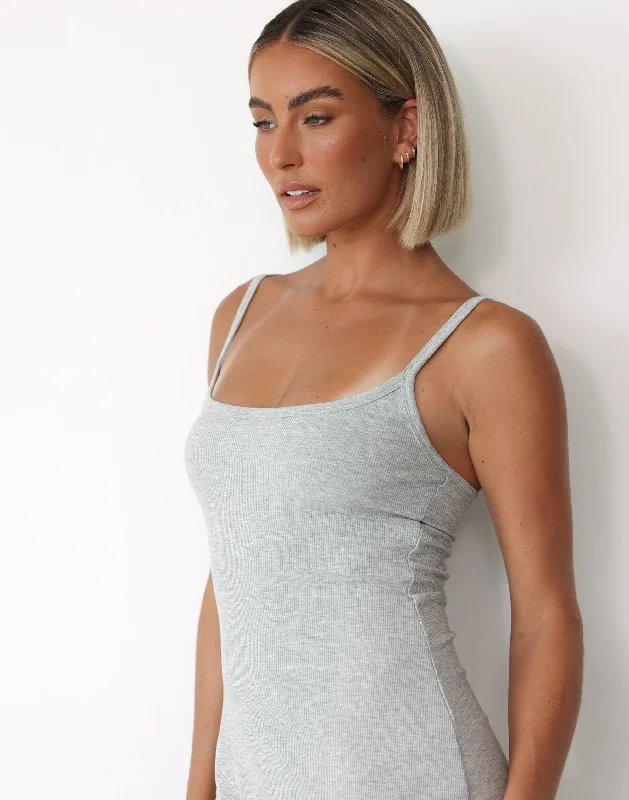 Helia Mini Dress (Grey Marle)