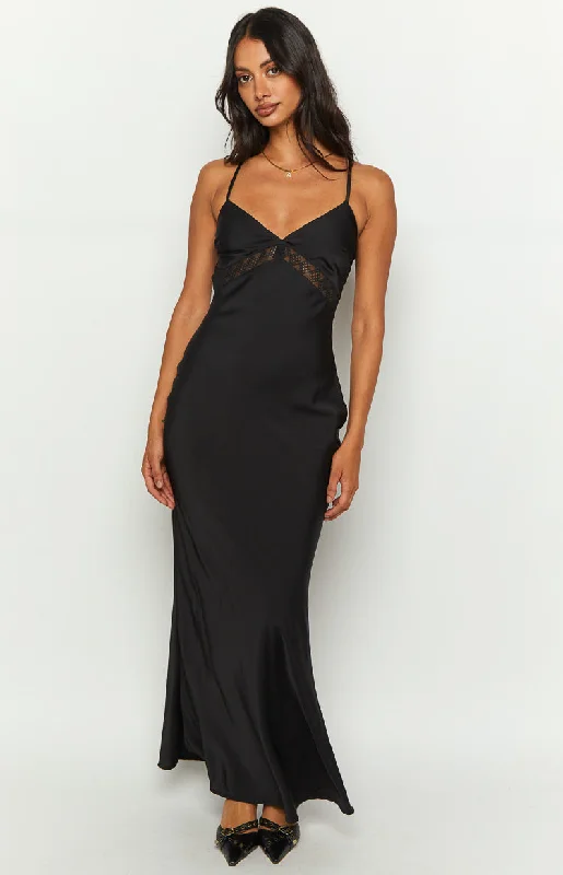 Hunta Black Maxi Dress