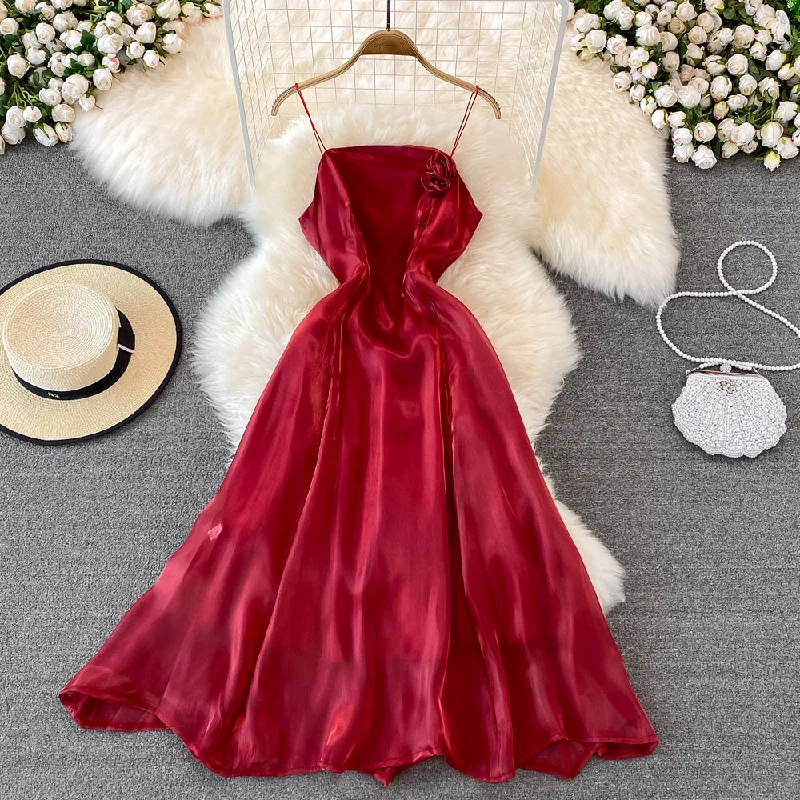 Red Tulle Short Dress A Line Fashion Dress  10726