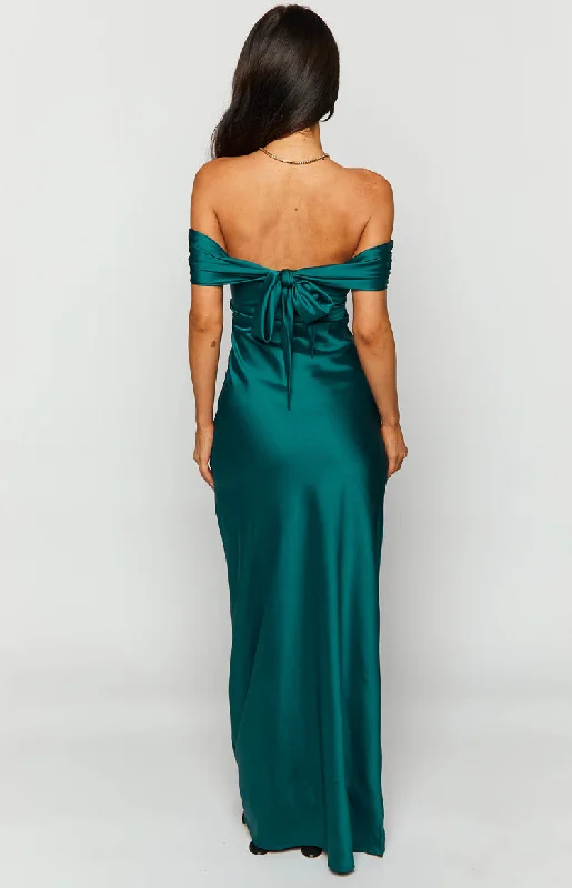 Seraphina Teal Off The Shoulder Maxi Dress