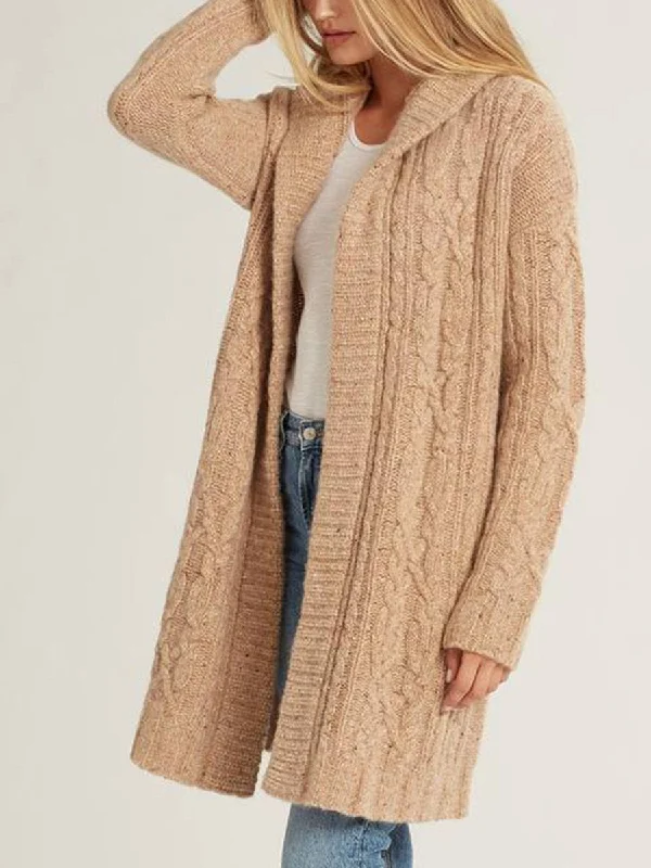 Twist Long Sleeve Knit Coat