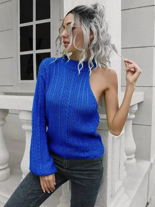 Women’s One Shoulder Off Shoulder Sweater