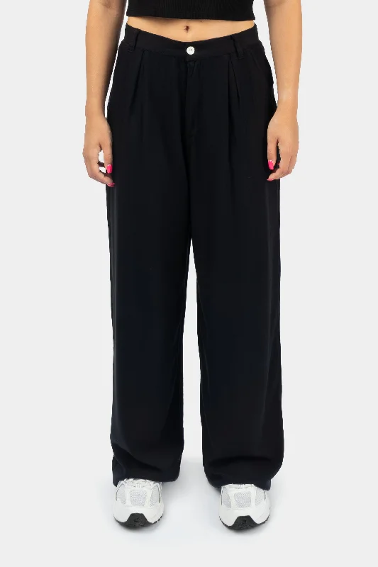 100% Ecovero Viscose Wide Leg Mid Waist Pants