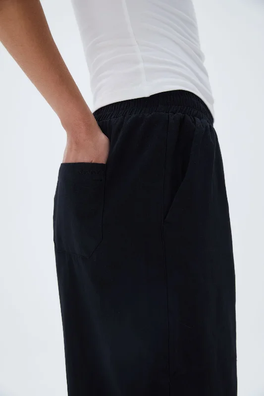 Cotton Pull on Pants - Black