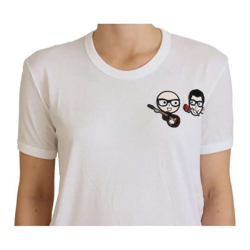 Dolce & Gabbana Elegant White Crewneck Cotton T-Shirt