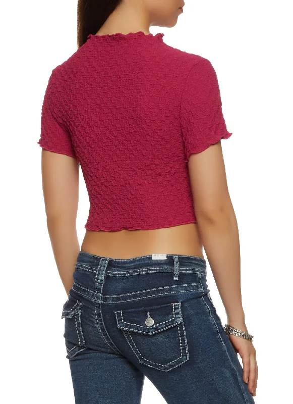 Lettuce Edge Short Sleeve Crop Top