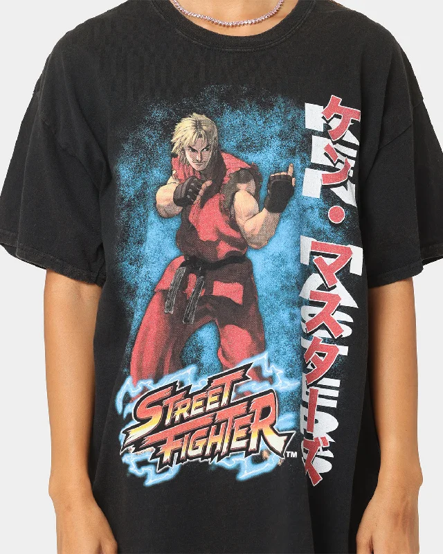 Goat Crew X Street Fighter Ken Masters Vintage T-Shirt Black Wash