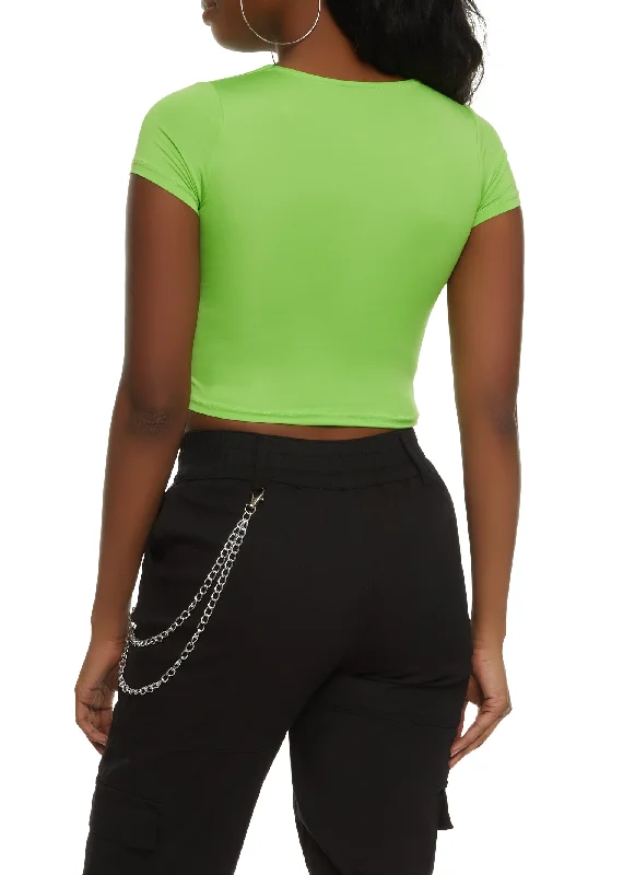 Seamless Double Layered Crew Neck Crop Top