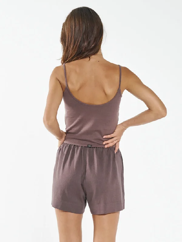 Hemp Heavyweight Bound Tank - Plum