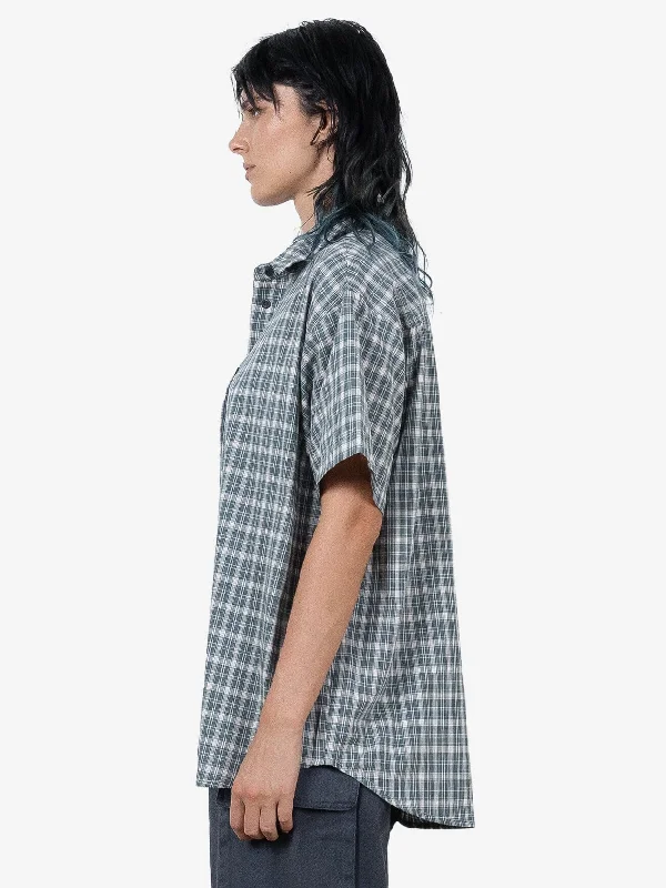 HYC Short Sleeve Check Shirt - Scrubs Green