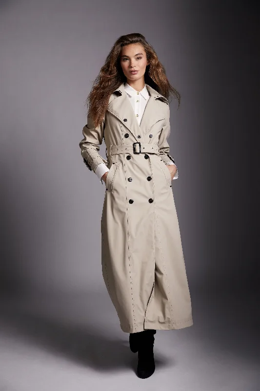 Full Length Kendal Waterproof Trench Coat (Stone)