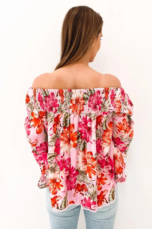 Lekika Top Pink Floral