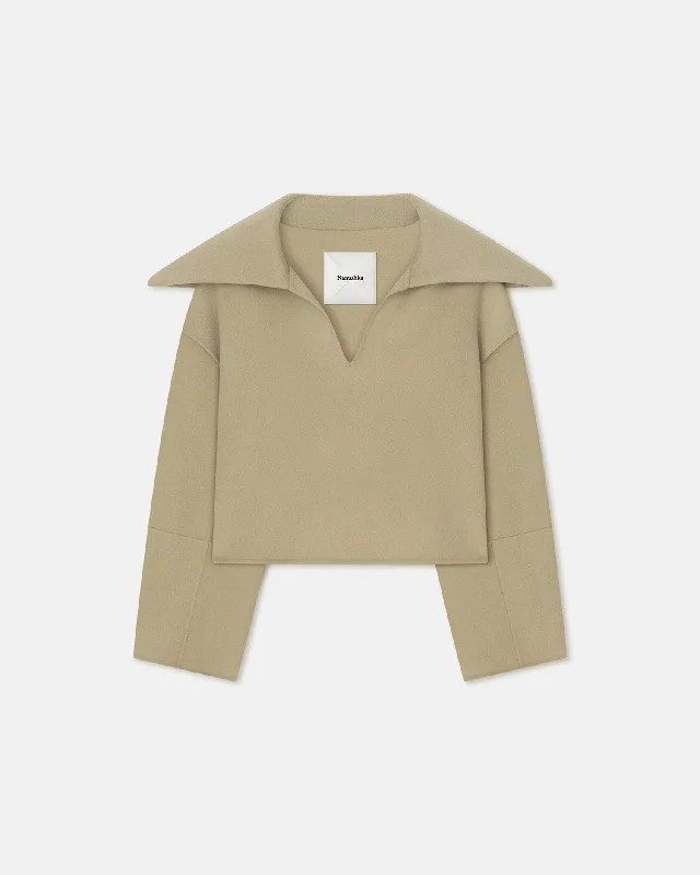 Maxe - Double Wool And Silk Sweater - Pale Olive