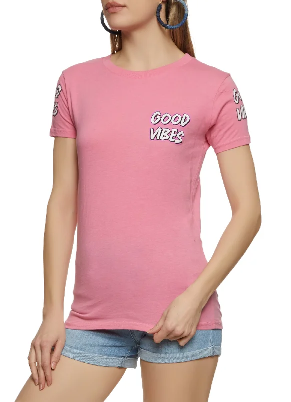 Good Vibes Bear Graphic T Shirt