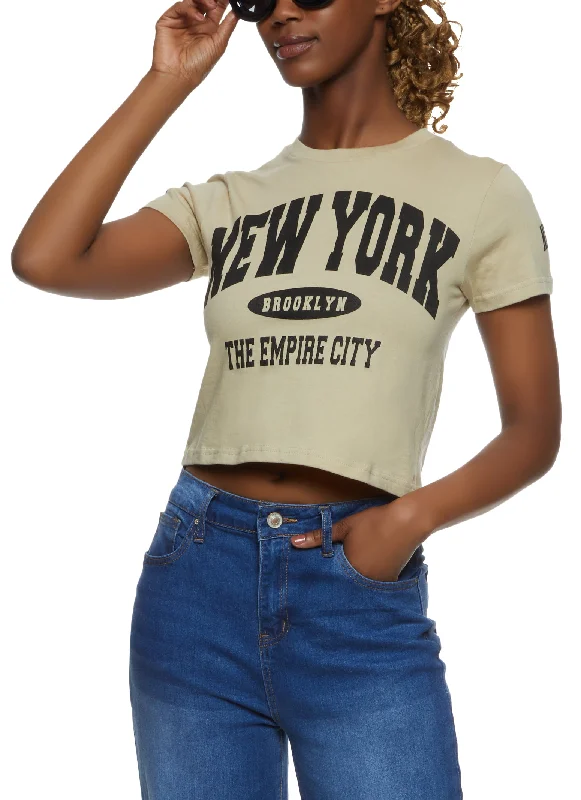 Brooklyn New York The Empire City Cropped Tee