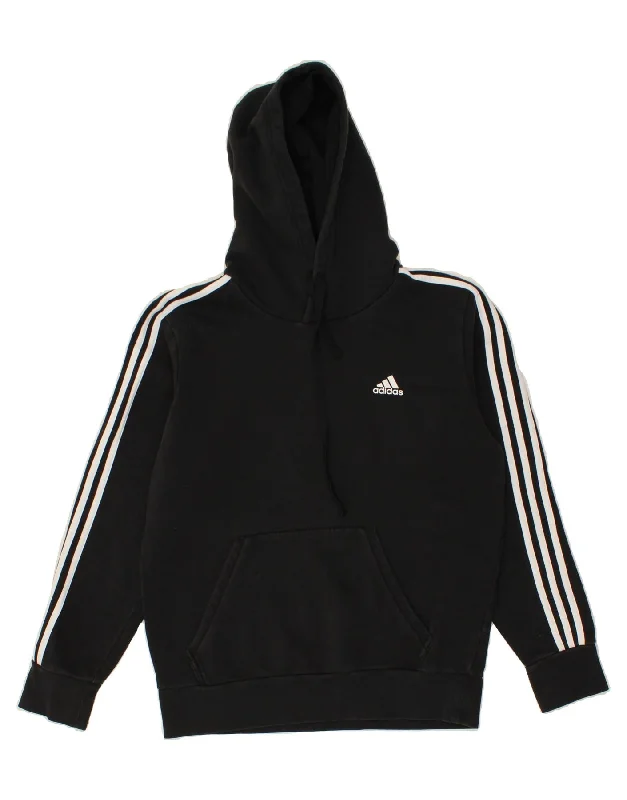 ADIDAS Mens Hoodie Jumper Medium Black Cotton