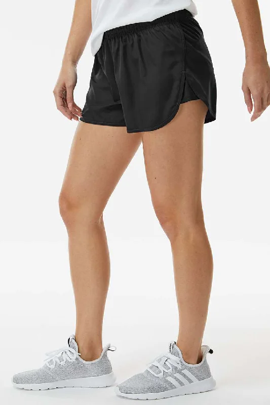 Augusta Sportswear Womens Wayfarer Moisture Wicking Shorts w/ Internal Pocket - Black - NEW