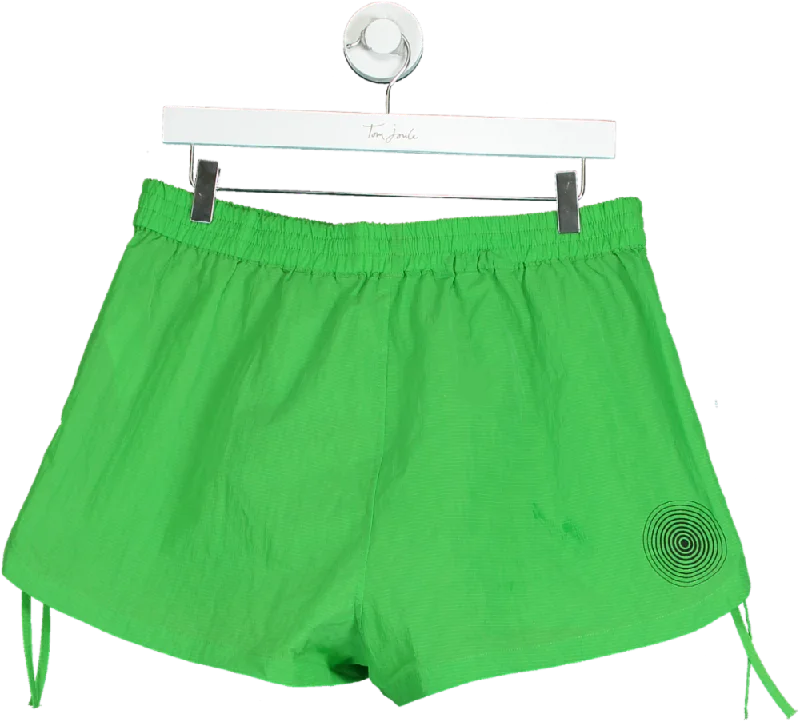 Ganni Green Recycled Polyamide Shorts UK XL