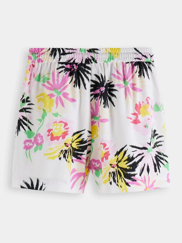 Mid-rise printed shorts