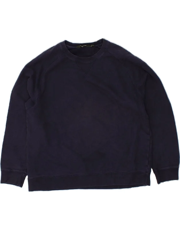 ORVIS Mens Sweatshirt Jumper Large Navy Blue Cotton