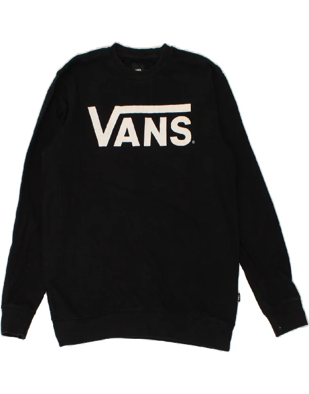 VANS Mens Graphic Sweatshirt Jumper Medium Black Cotton