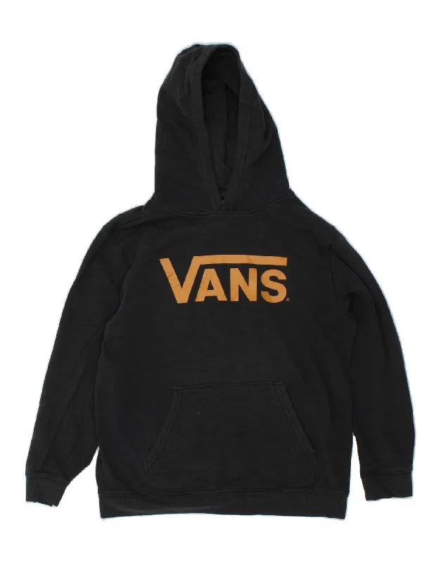 VANS Womens Graphic Hoodie Jumper XL Black Cotton