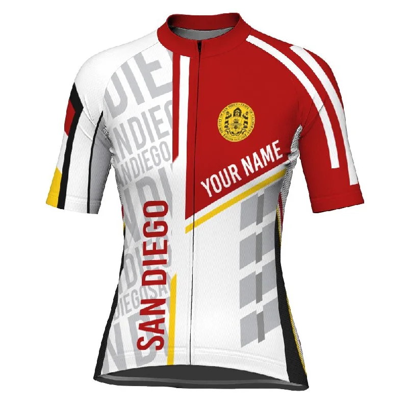 Customized San Diego Short Sleeve Cycling Jersey for Women