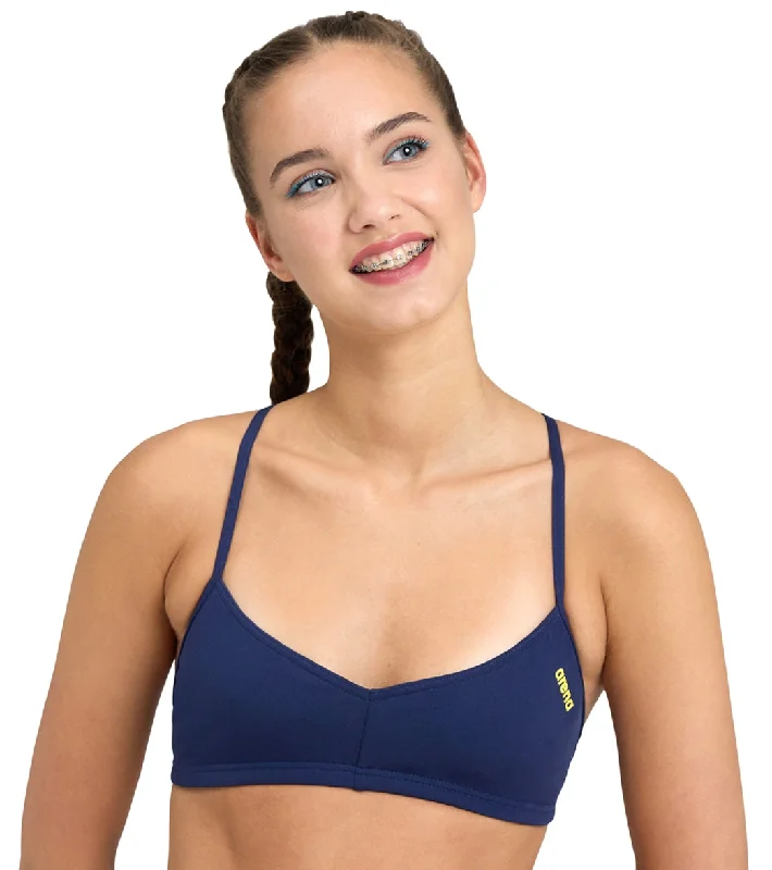 Arena Women's Bandeau Live Bikini top Navy/Yellow Star High-waist bikini, Vintage, Trendy, Comfortable Arena Women's Bandeau Live Bikini top Navy/Yellow Star High-waist bikini, Vintage, Trendy, Comfortable