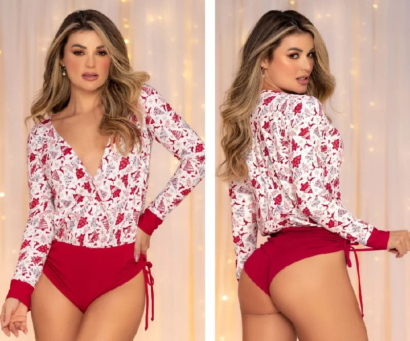 Mapale 7530 Long Sleeve Sleep Romper Color Holiday Print Boho chic jumpsuit, Relaxed fit, Comfortable, Stylish Mapale 7530 Long Sleeve Sleep Romper Color Holiday Print Boho chic jumpsuit, Relaxed fit, Comfortable, Stylish
